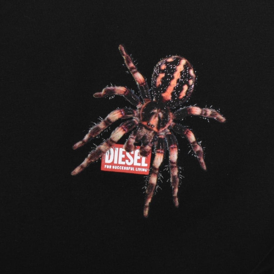 Diesel Spider Graphic T Shirt Black