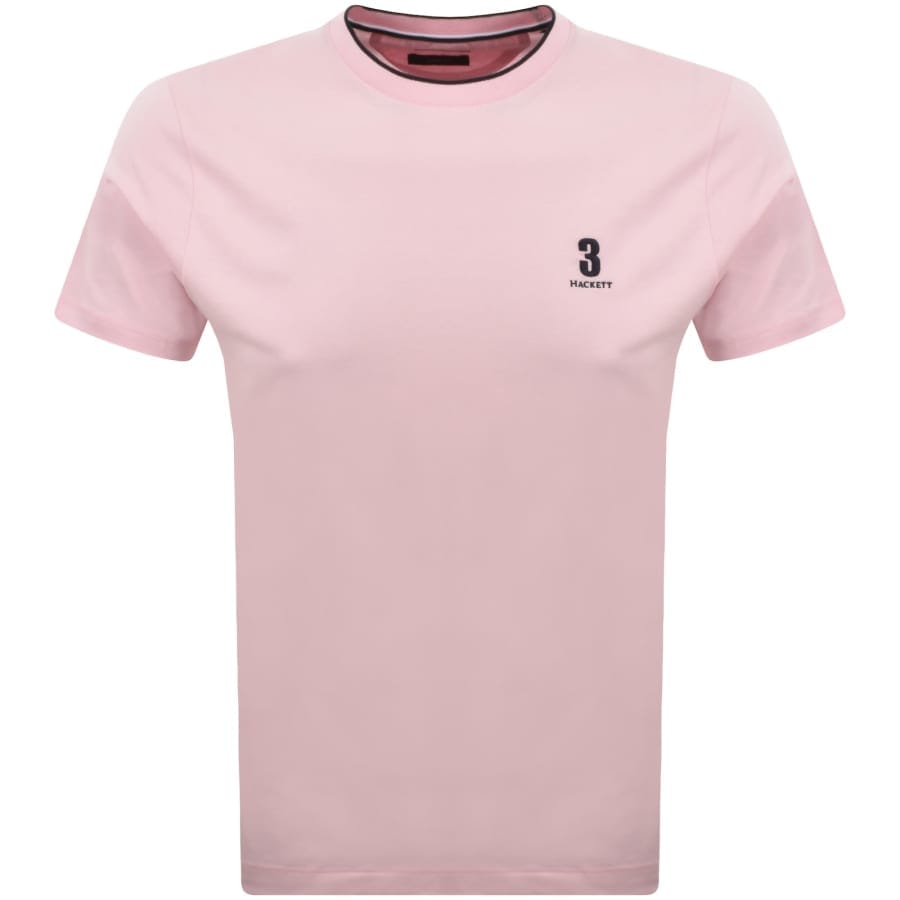 Hackett Heritage Number T Shirt Light Pink