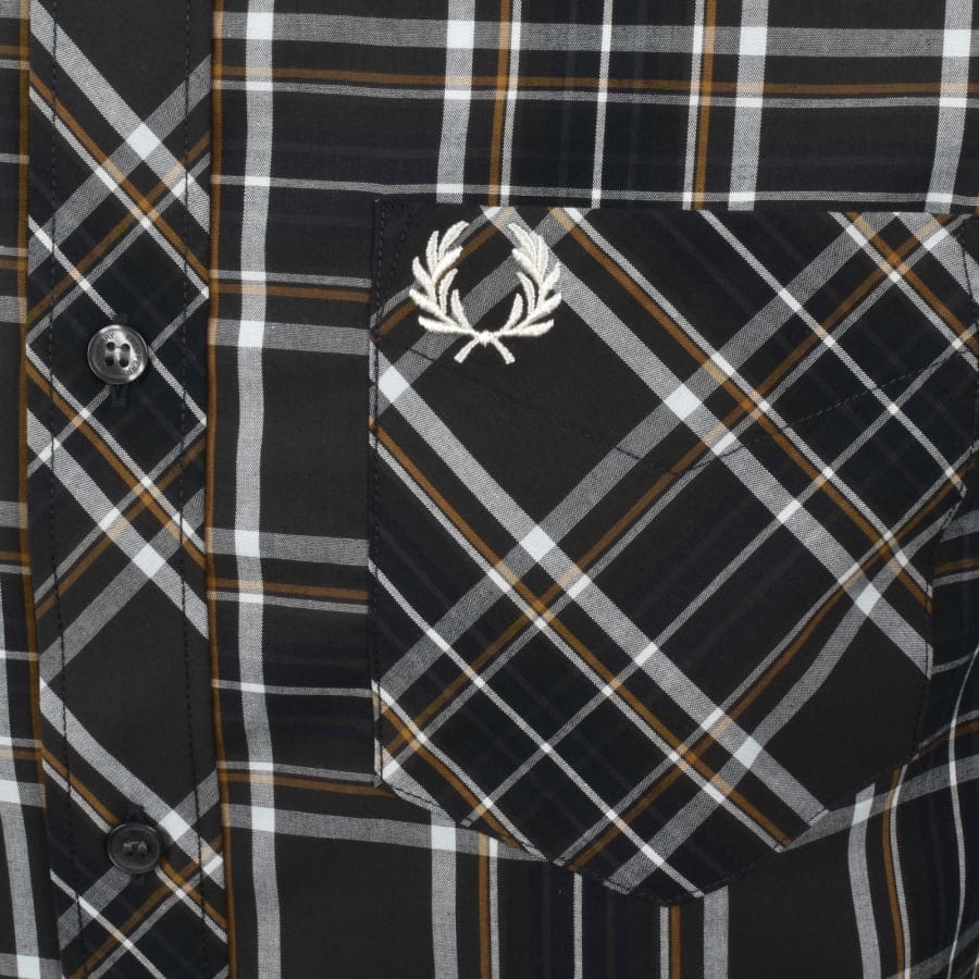 Fred Perry Long Sleeve Tartan Shirt Grey