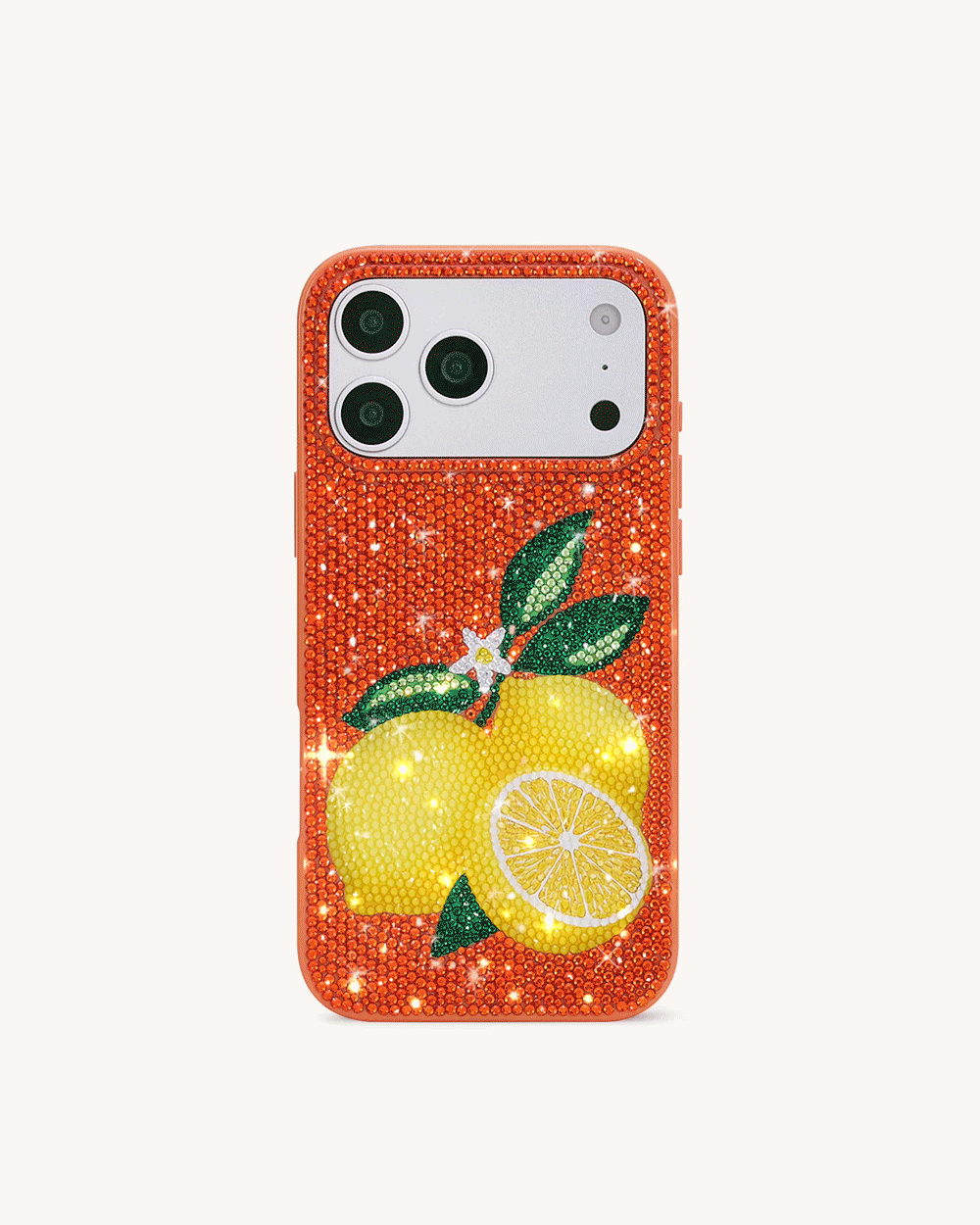 Lemon Artificial Crystal Phone Case - Gold
