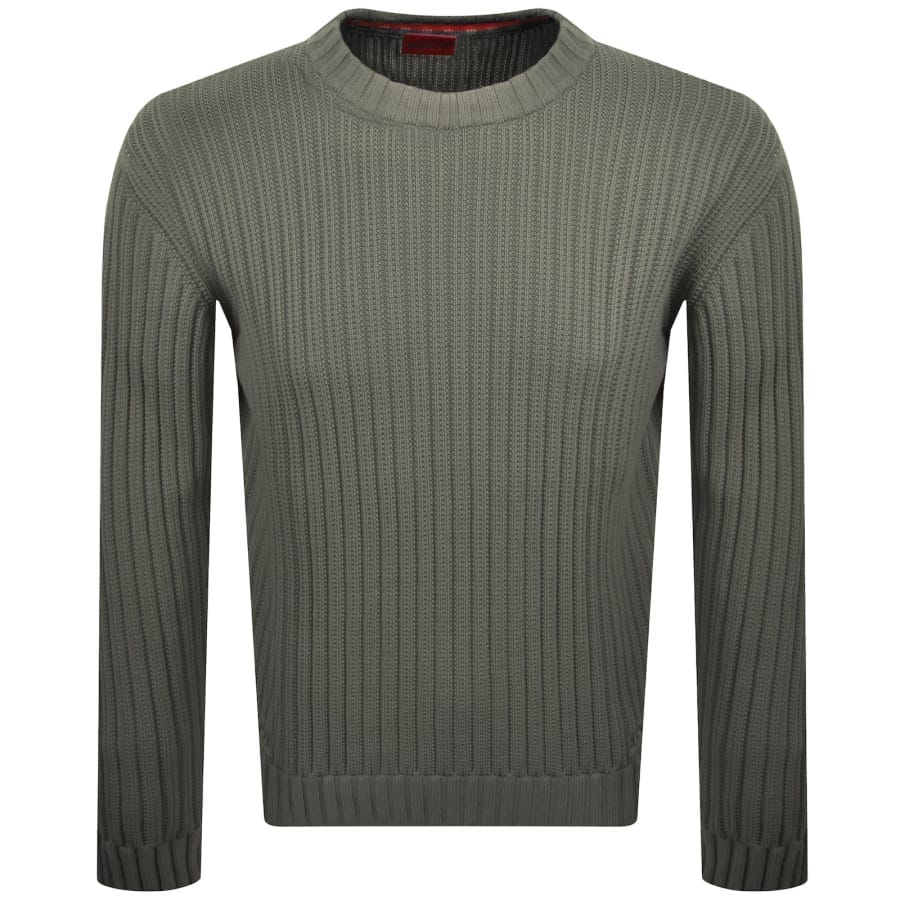 HUGO Sribben Knit Jumper Green