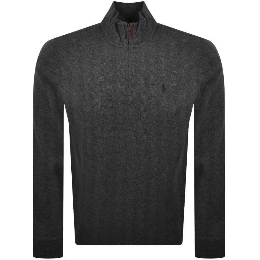 Ralph Lauren Quarter Zip Sweatshirt Grey