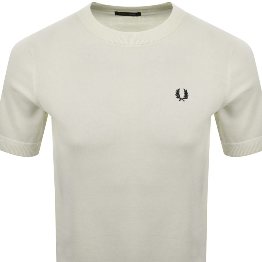 Fred Perry Knit T Shirt Cream