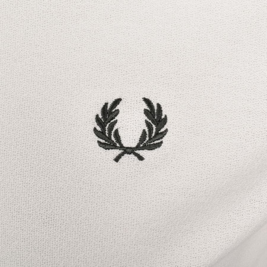 Fred Perry Zip Neck Crepe Polo Ecru