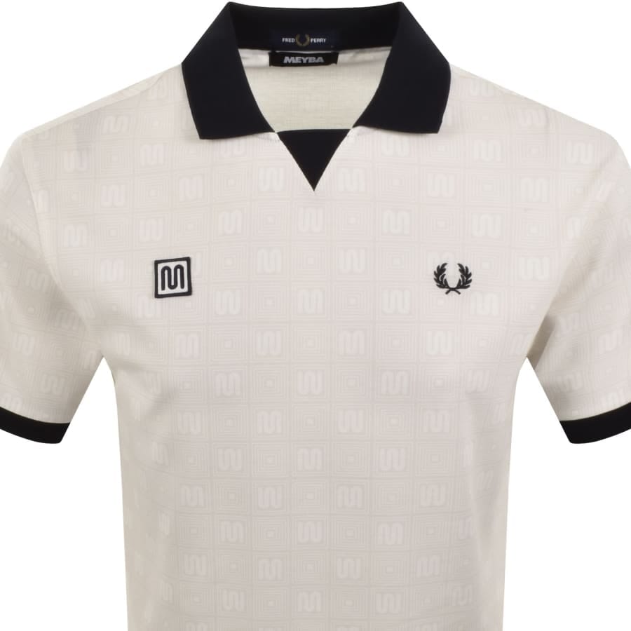 Fred Perry X Meyba Printed Polo T Shirt Off White