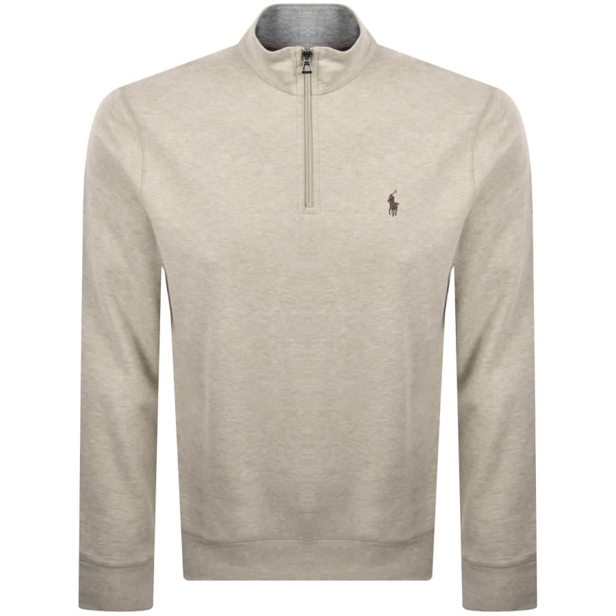 Ralph Lauren Quarter Zip Sweatshirt Beige