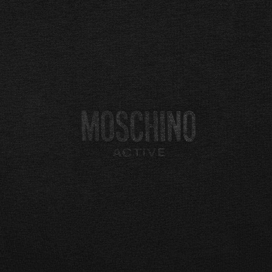 Moschino Active Logo Tape Hoodie Black