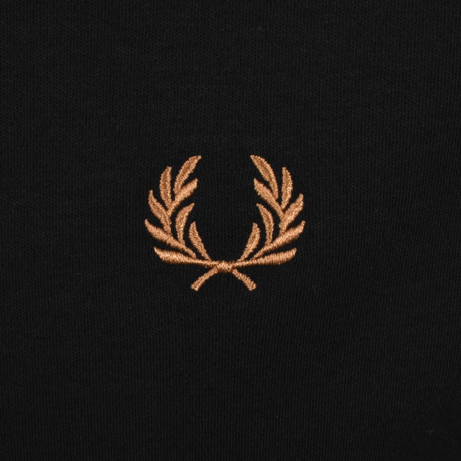 Fred Perry Jacquard Cuff T Shirt Black
