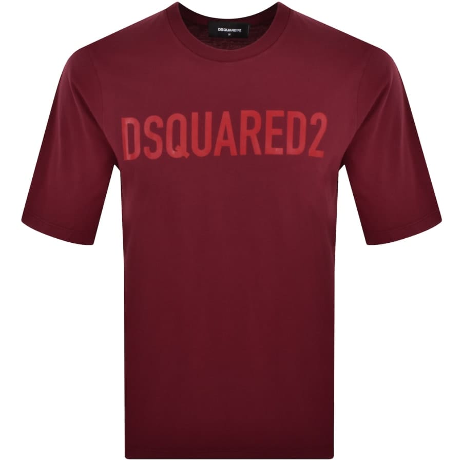 DSQUARED2 Icon Logo Loose Fit T Shirt Red