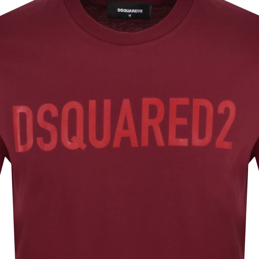DSQUARED2 Icon Logo Loose Fit T Shirt Red