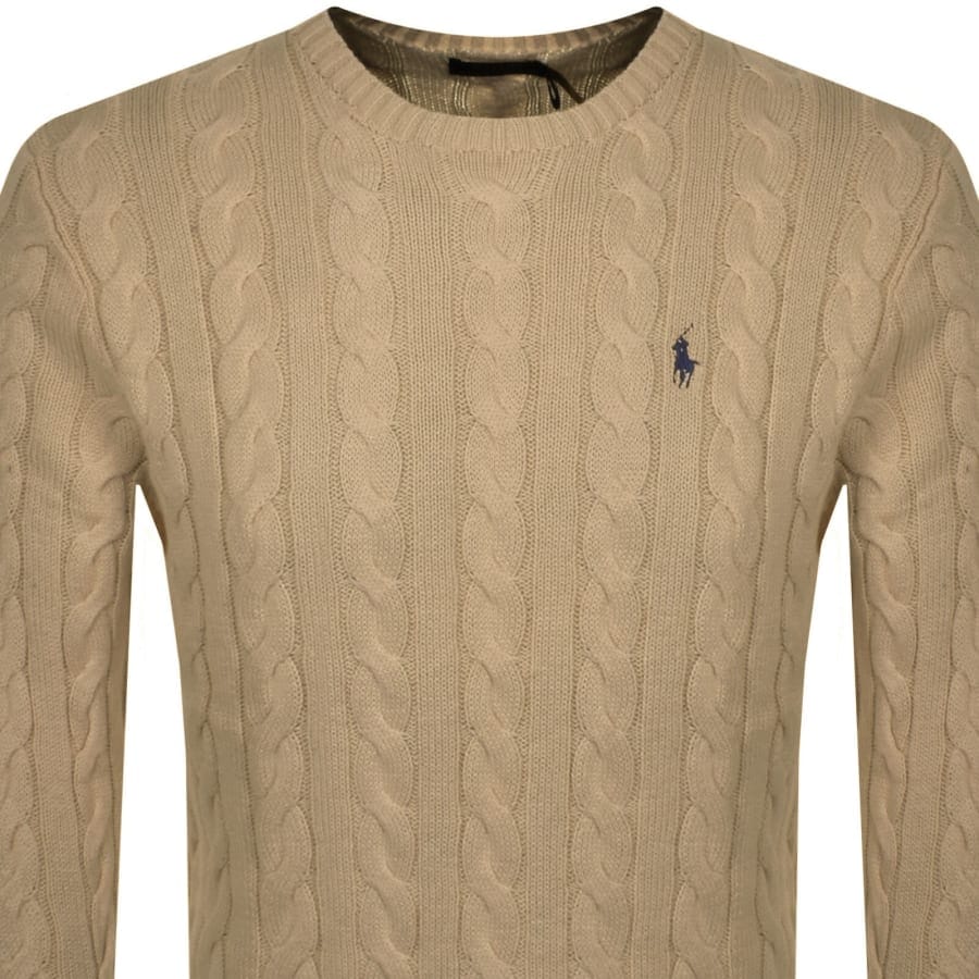 Ralph Lauren Driver Crew Neck Knit Jumper Brown