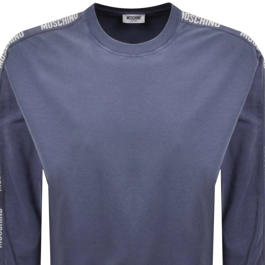 Moschino Active Logo Tape Sweatshirt Blue