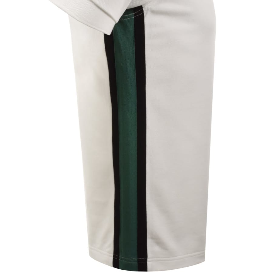 Fred Perry Tramline Quarter Zip Polo T Shirt White