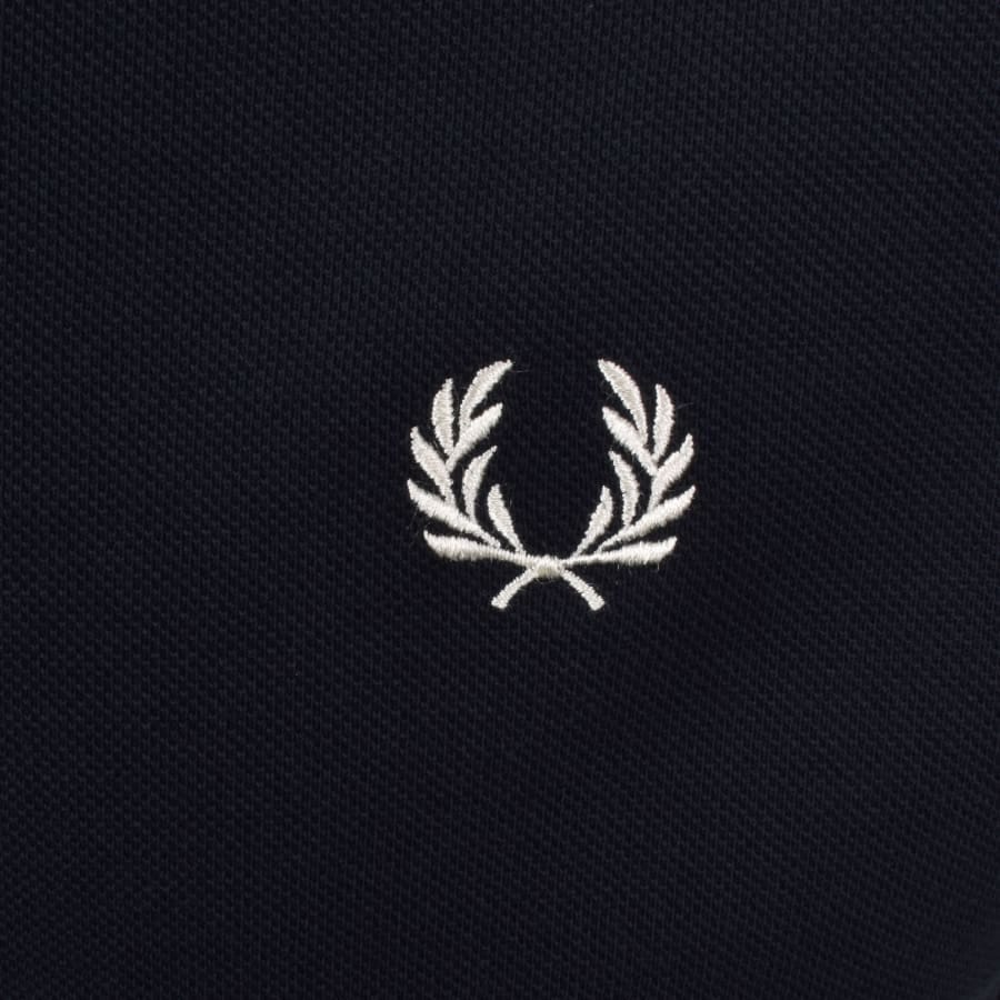 Fred Perry Button Through Polo Shirt Navy