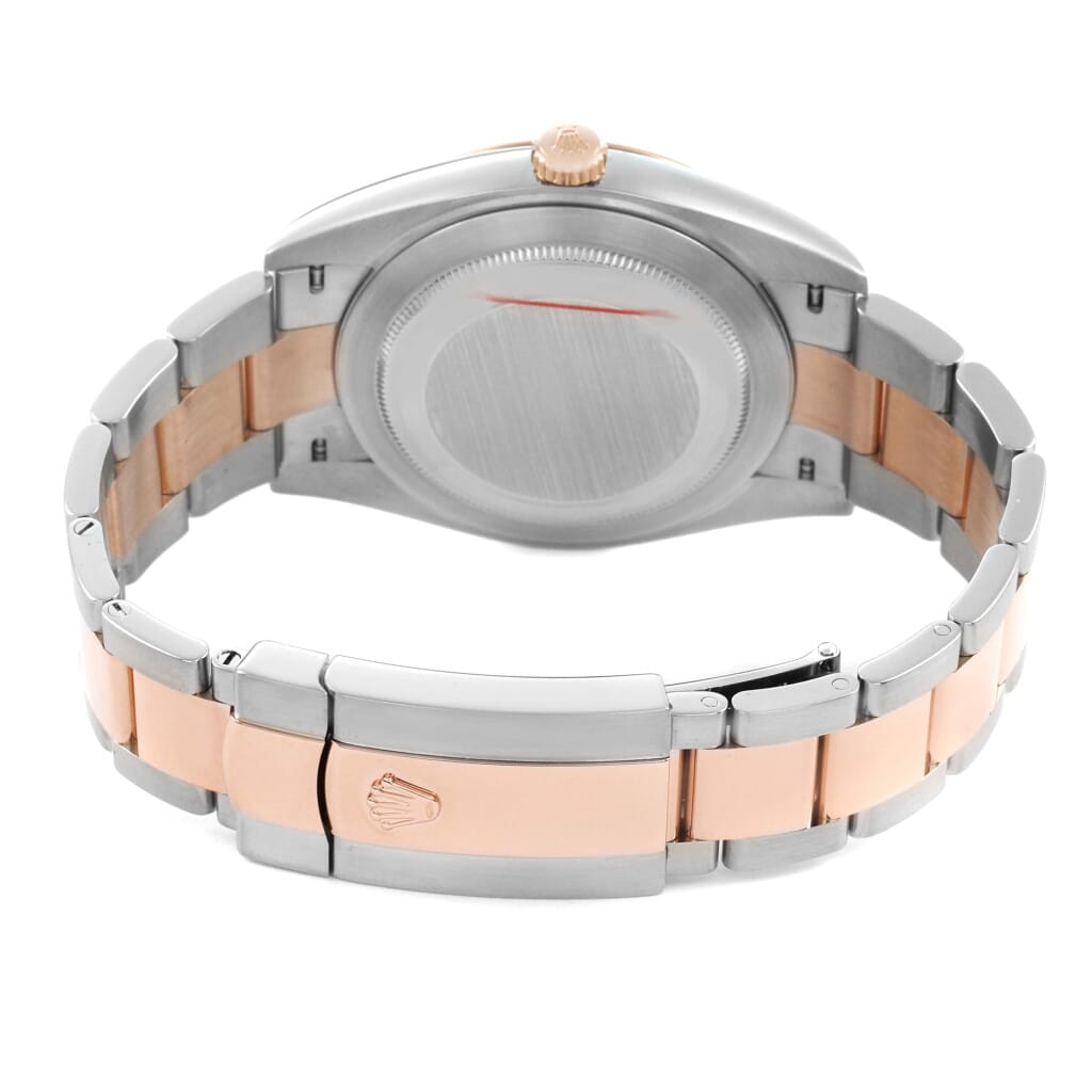 Datejust (Reference 126331). A 41mm stainless steel rose gold automatic wristwatch with date. 2018