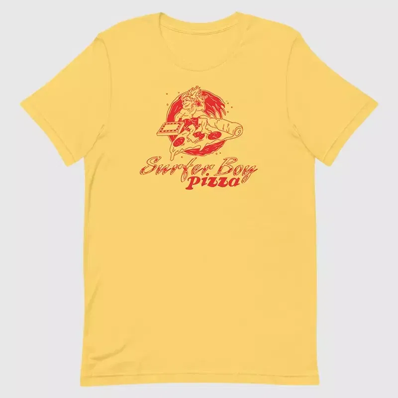 Stranger Things Surfer Boy Pizza Tee