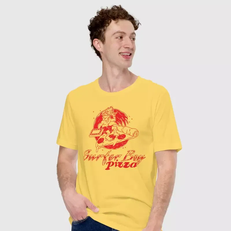 Stranger Things Surfer Boy Pizza Tee
