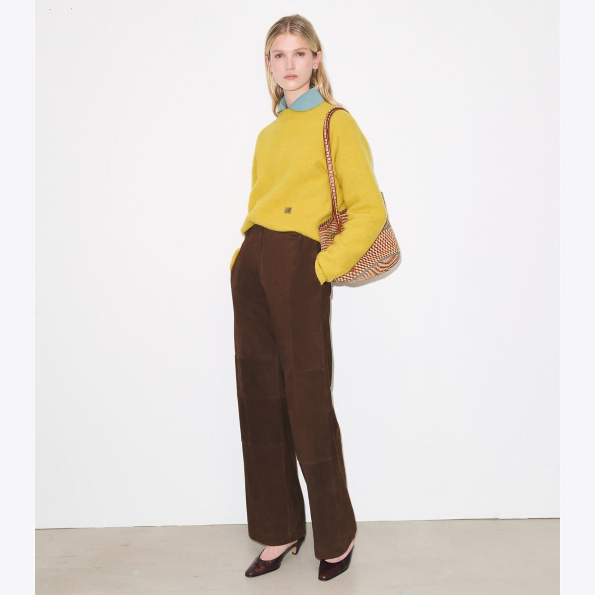 Relaxed-Fit Suede Pant