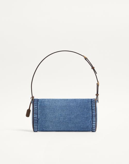 Valentino Garavani Devain Small Denim Shoulder Bag