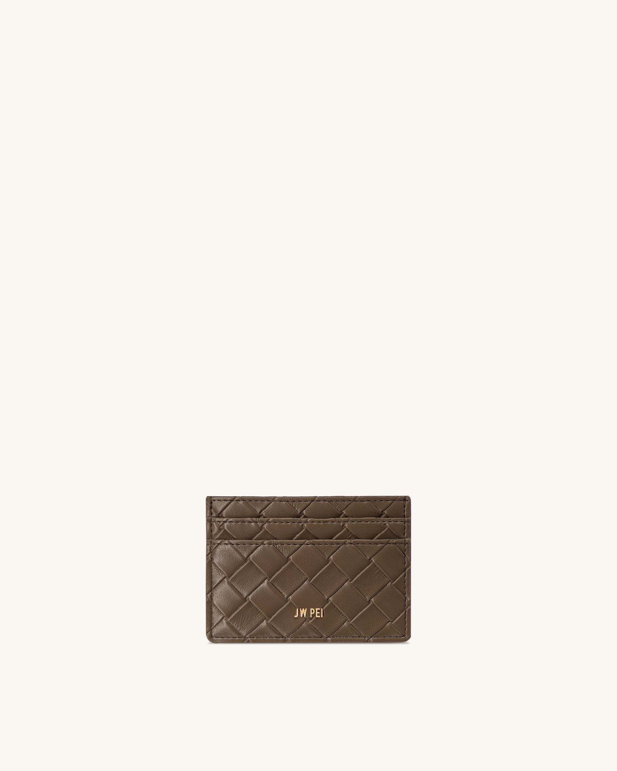 Woven Texture Card Holder - Cocoa Brown