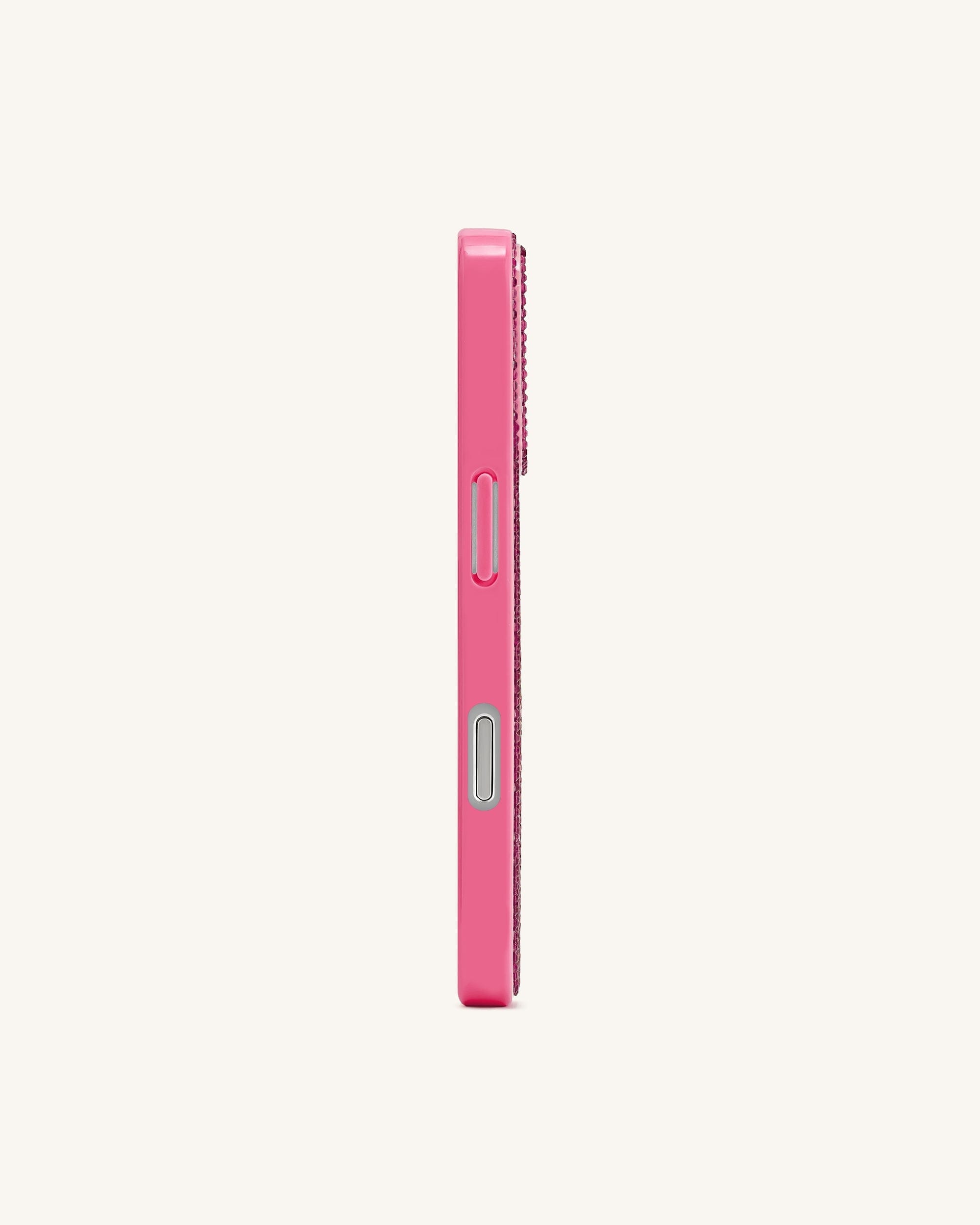 Olive Skewer Rhinestone Phone Case – Pink