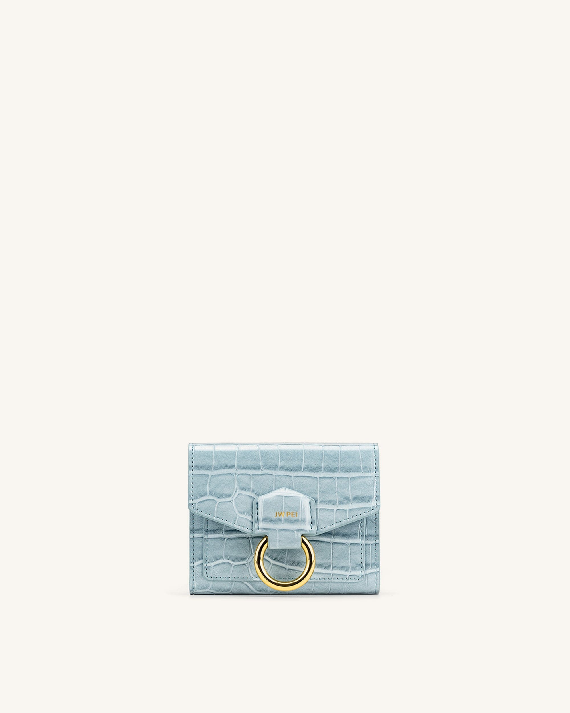 Stella Wallet - Black Grained Vegan Leather