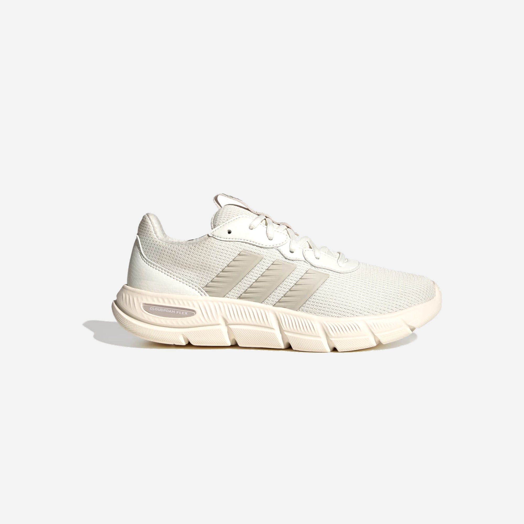 Adidas Cloudfoam Flex Laces Off White Beige Silver Metallic WMNS