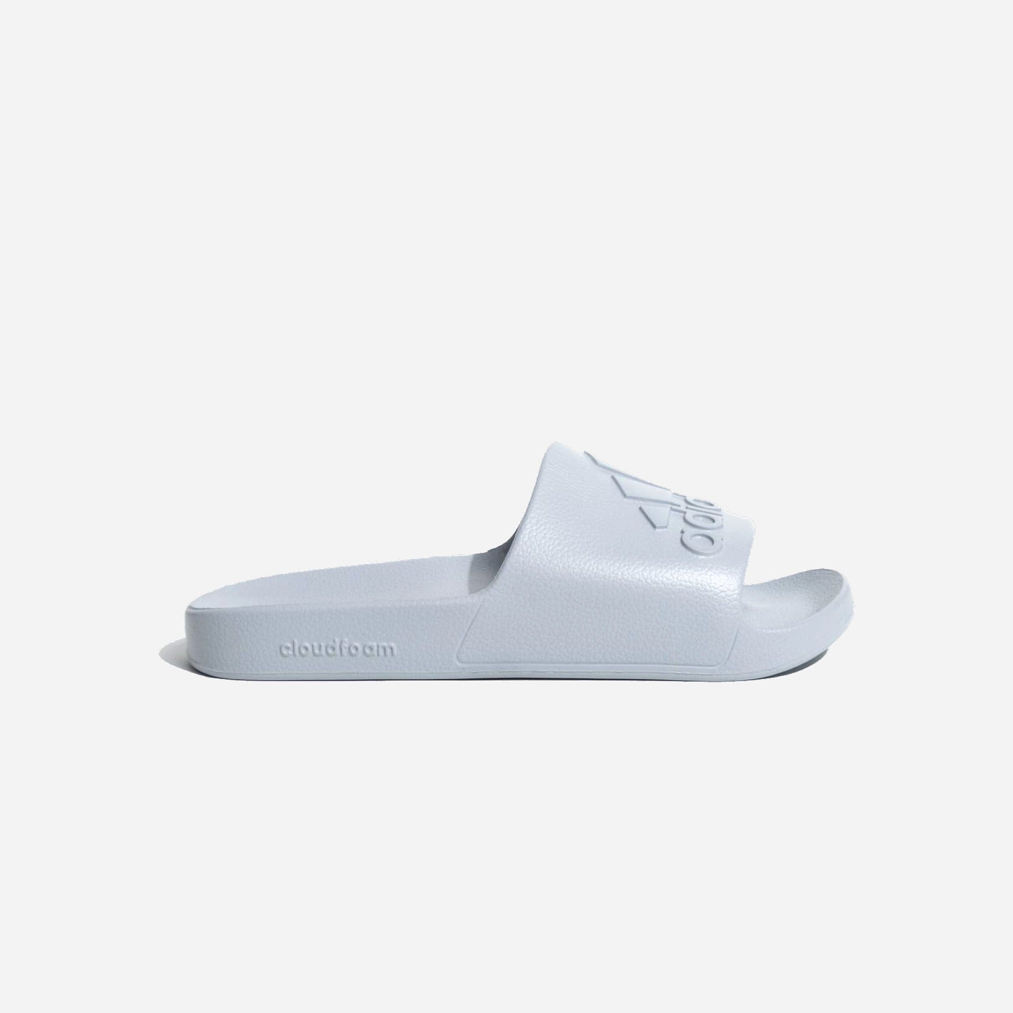 Adidas Aquo Slip On Slides Halo Silver WMNS