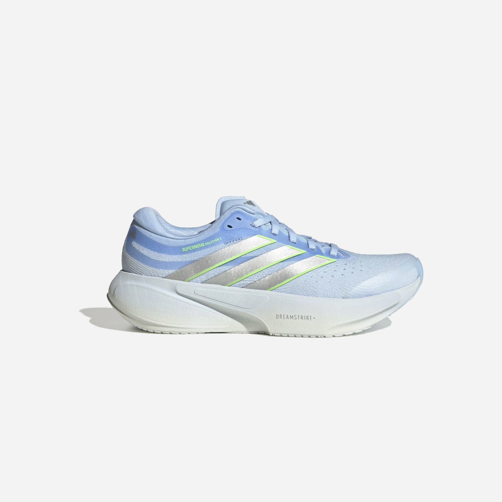 Adidas Supernova Solution 3 Running Crystal Sky Silver Metallic Lime Burst WMNS