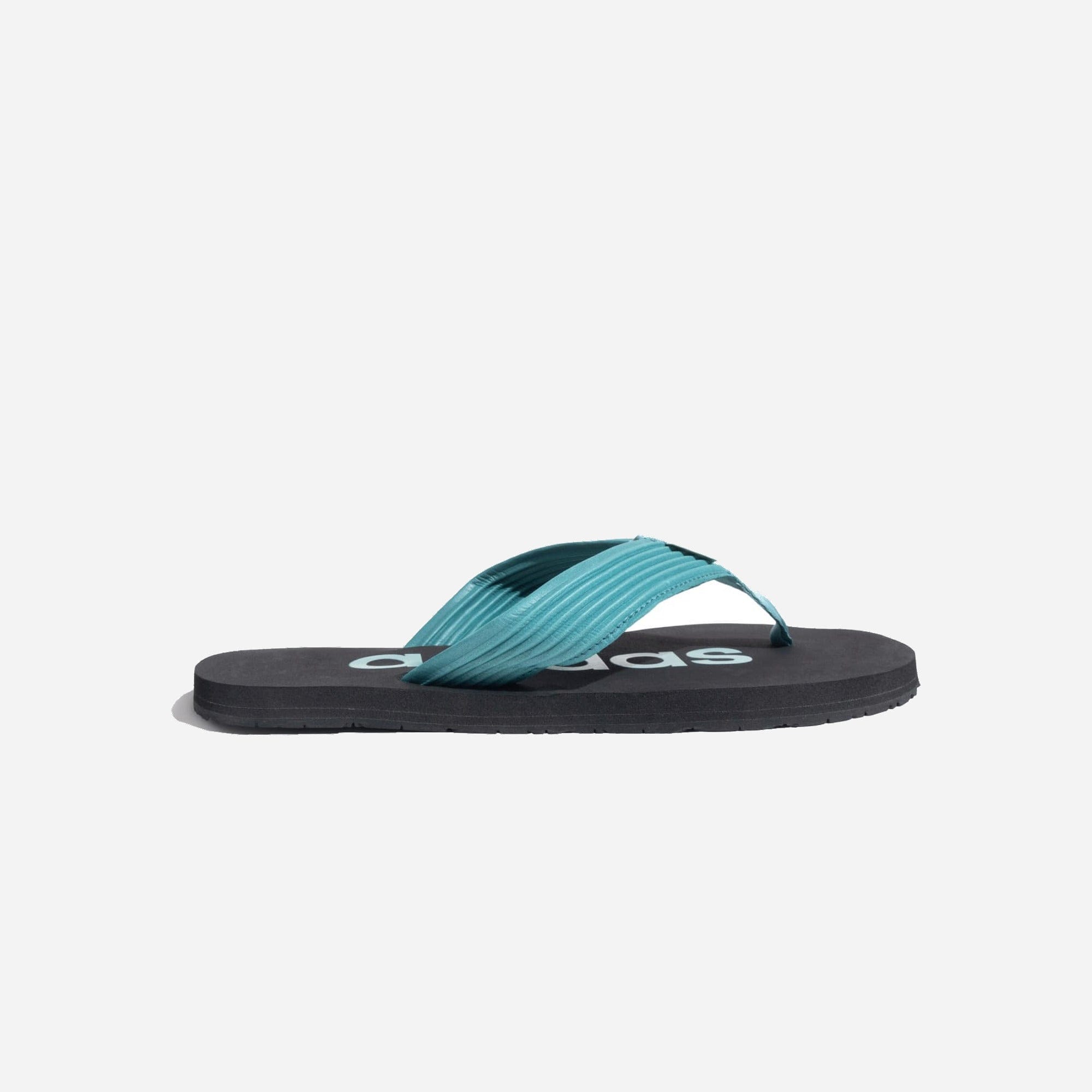 Adidas Yompzee Flip Flops Powder Teal Core Black WMNS