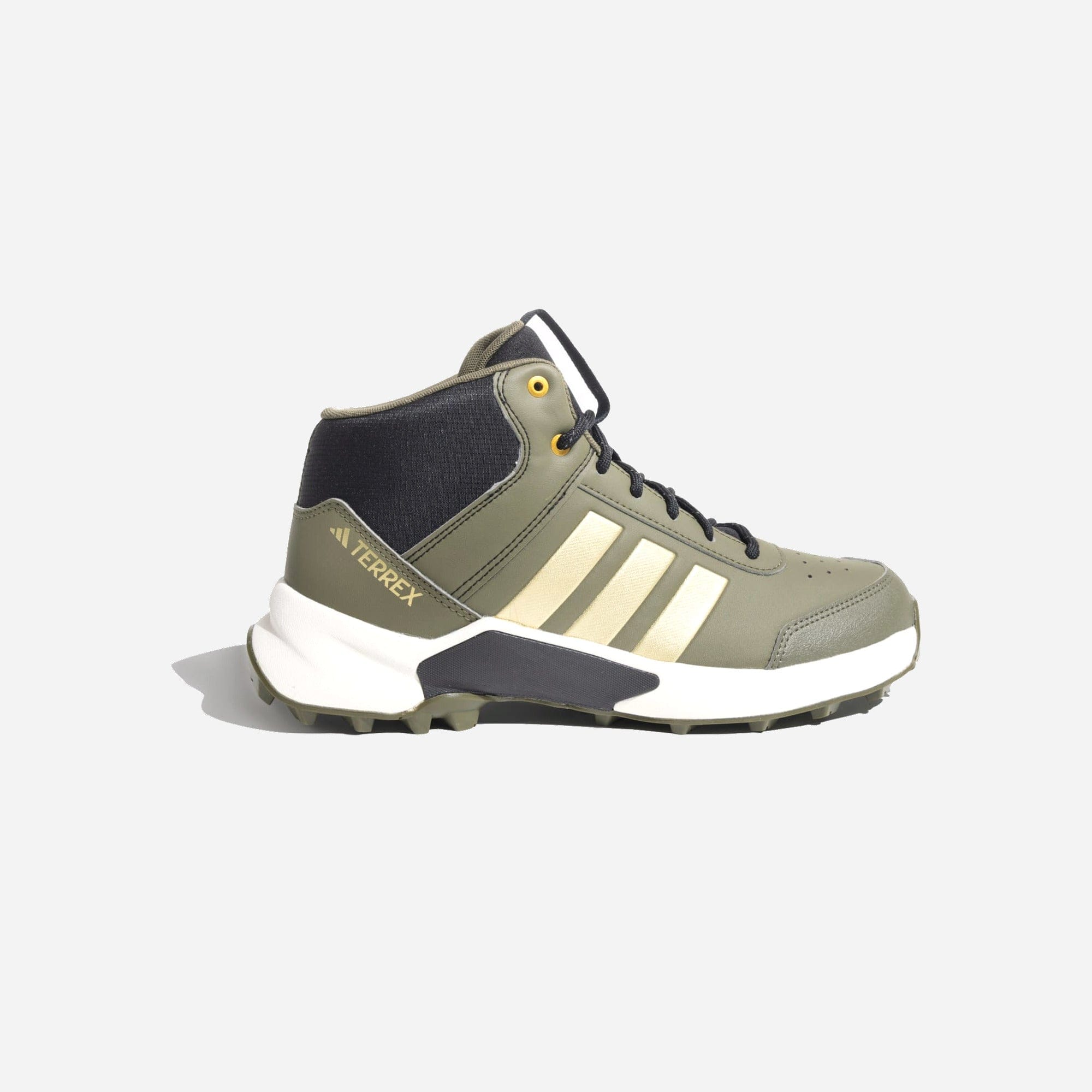 Adidas Trek Stride Olive Strata Gold Metallic Core Black Off White WMNS