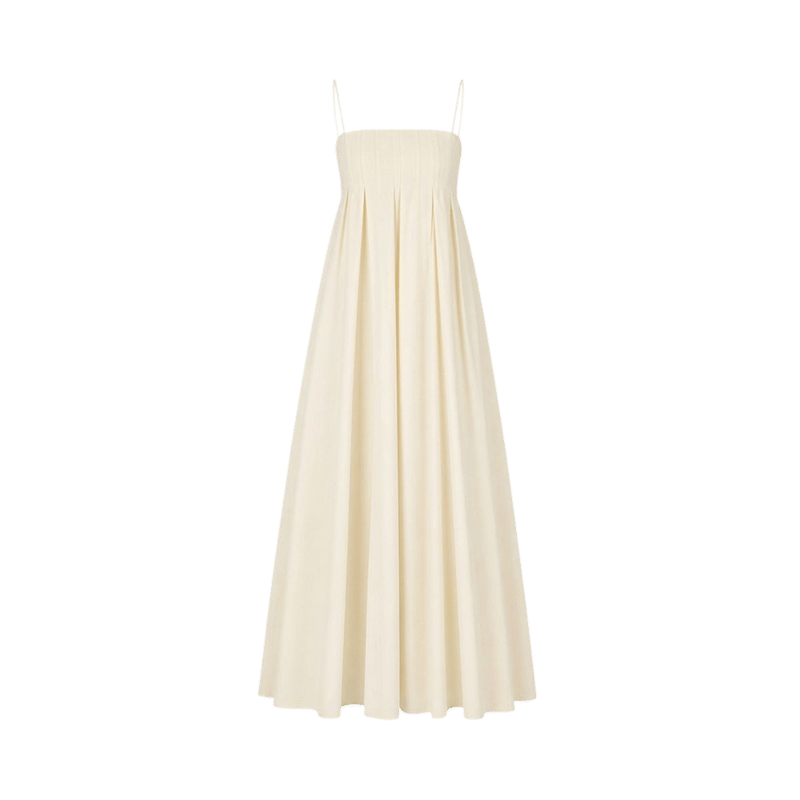 Valeria Empire Spaghetti Strap Maxi Dress - Ivory