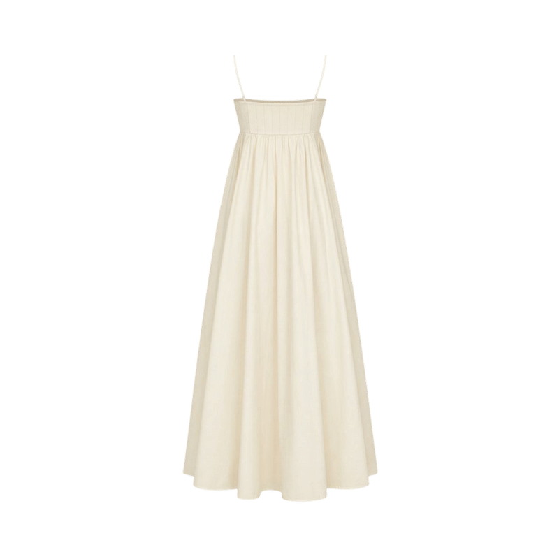 Valeria Empire Spaghetti Strap Maxi Dress - Ivory