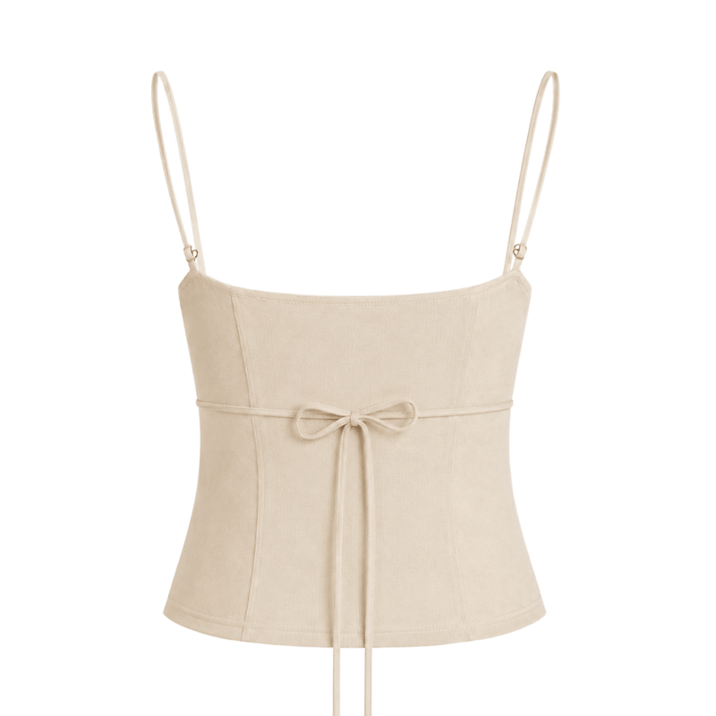 Valeria Floral Cut-Out Top - Butter
