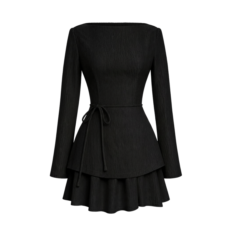 Valeria Layered Co-Ord Set - Black
