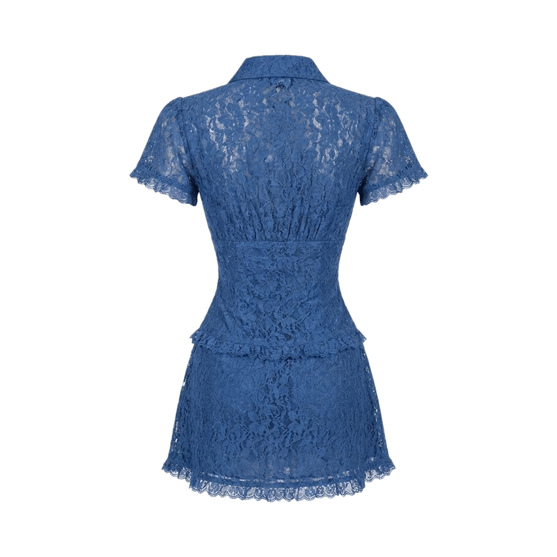 Valeria Ruched Co-Ord Set - Blue