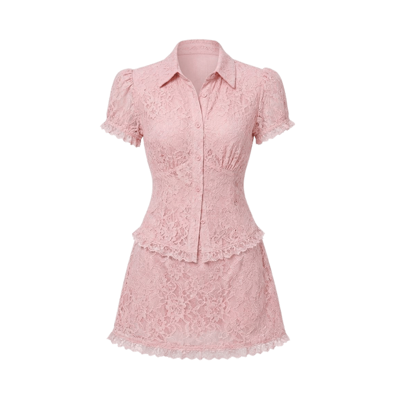 Valeria Ruched Co-Ord Set - Pink