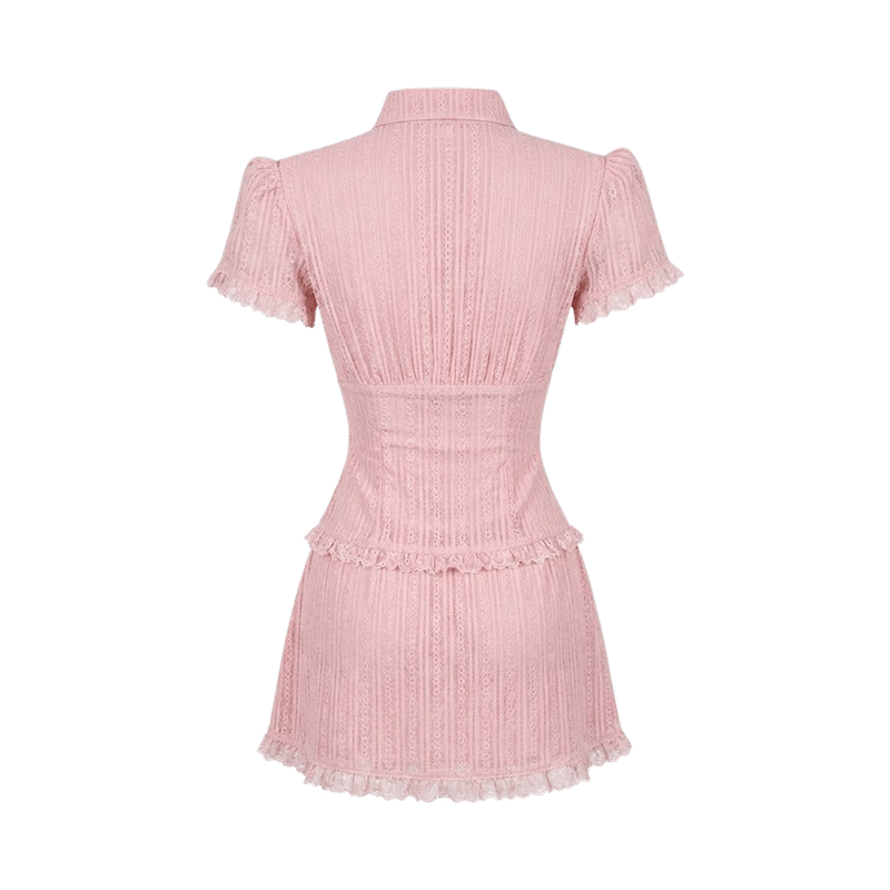 Valeria Ruched Co-Ord Set - Pink