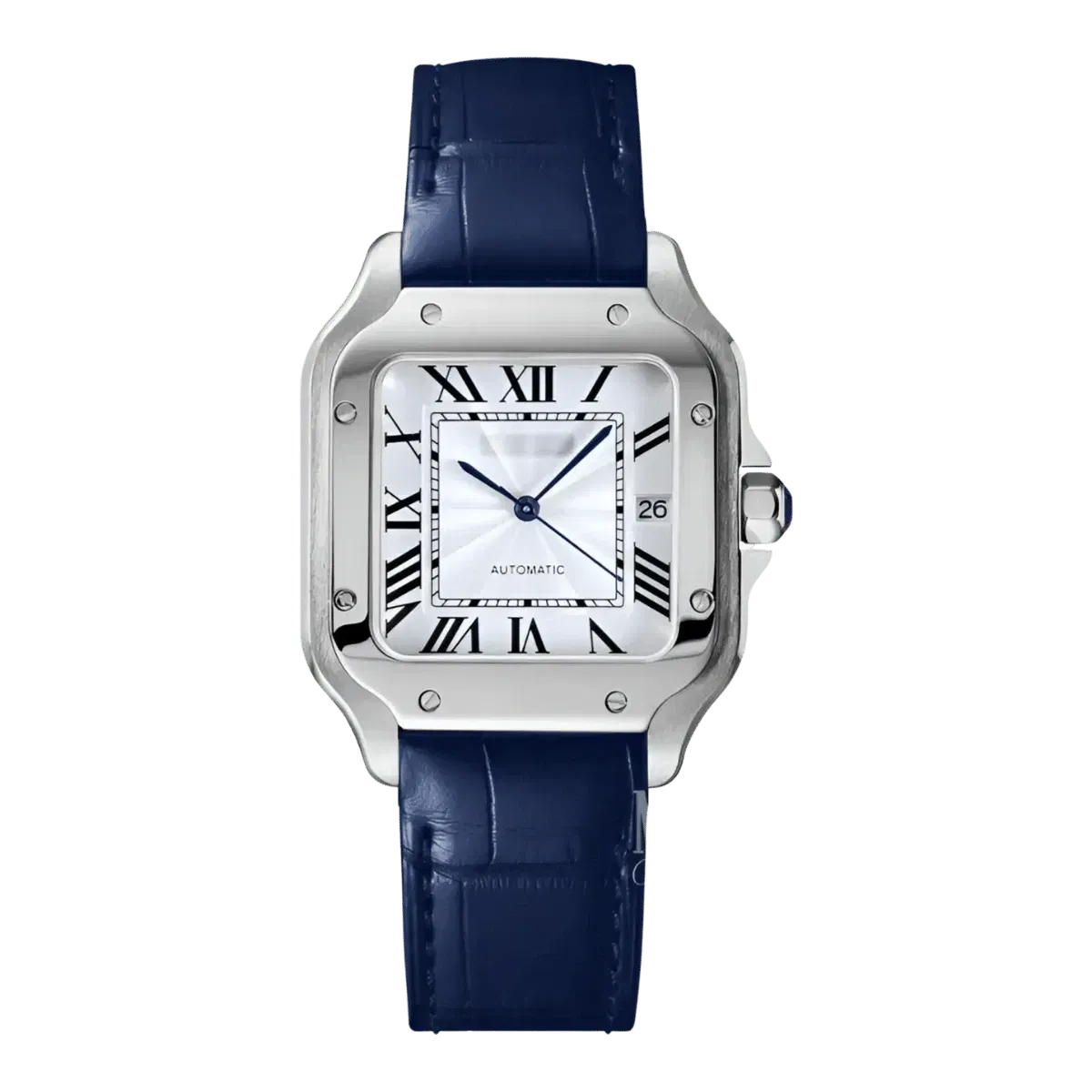 SantMod White Blue Leather (Original Seiko Movement)