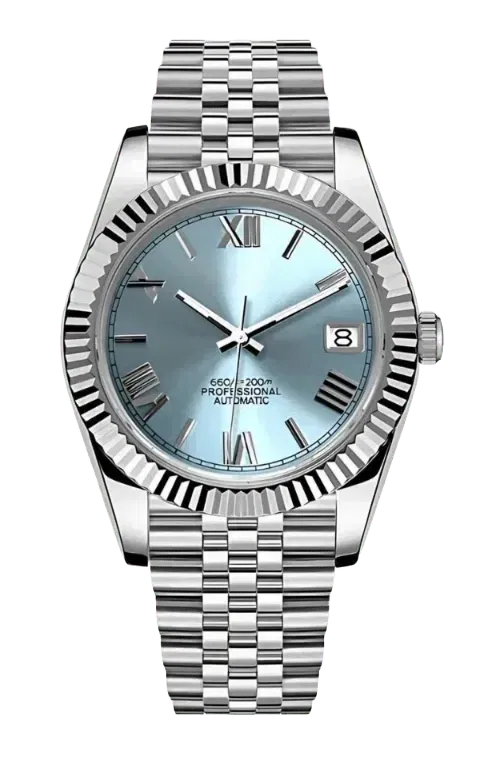 ModJust Ice Blue Roman (Original Seiko Movement)