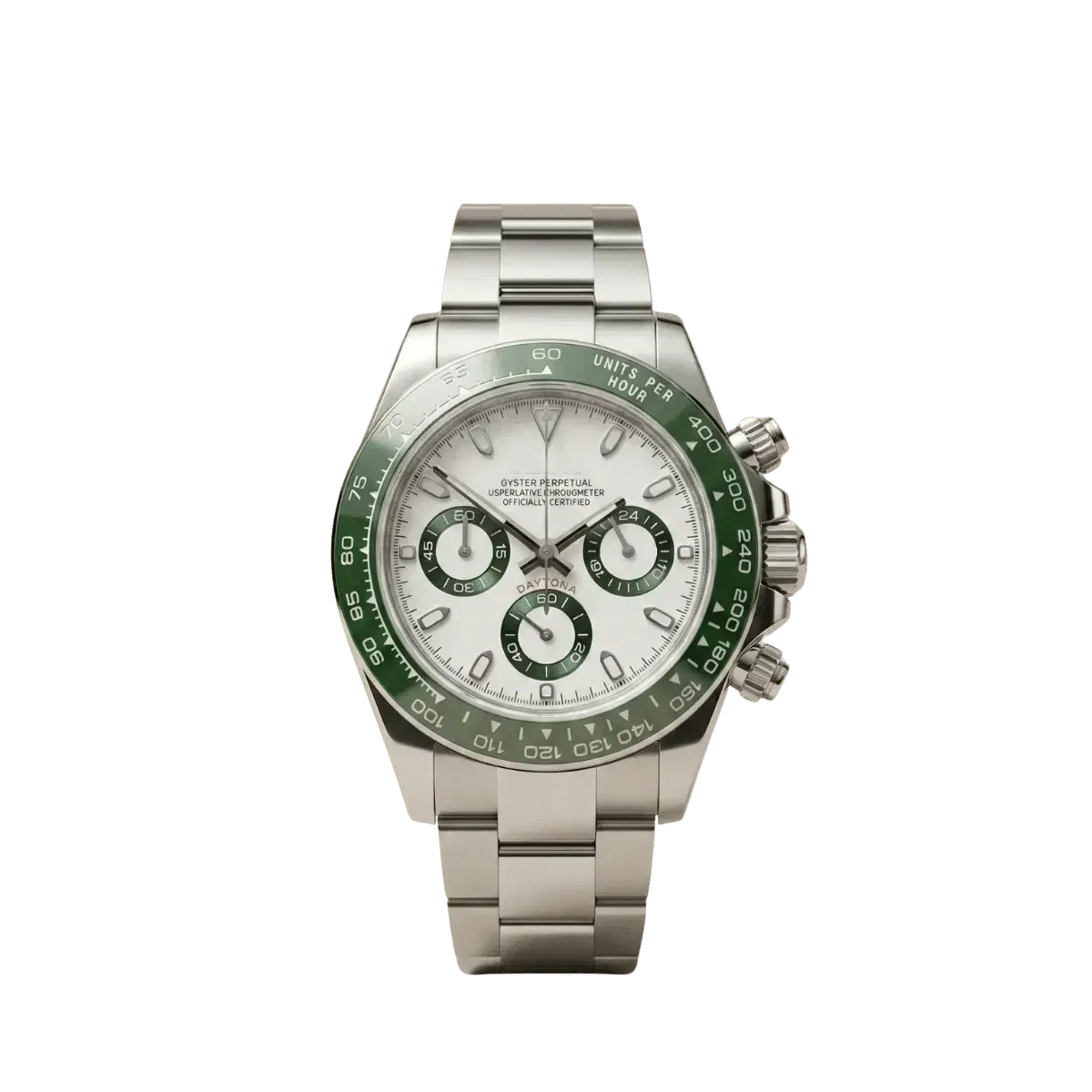 Modtona Green Panda' – White Dial & Green Ceramic Bezel (Original Seiko Movement)
