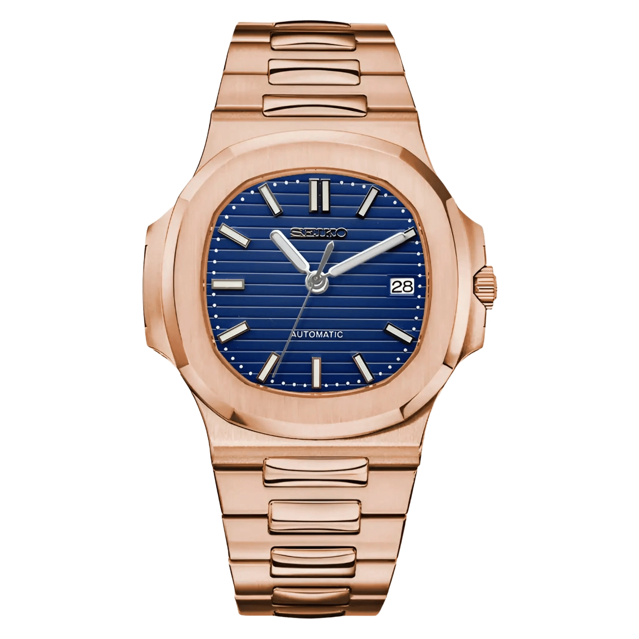 ModNaut Rose Gold Blue (Original Seiko Movement)