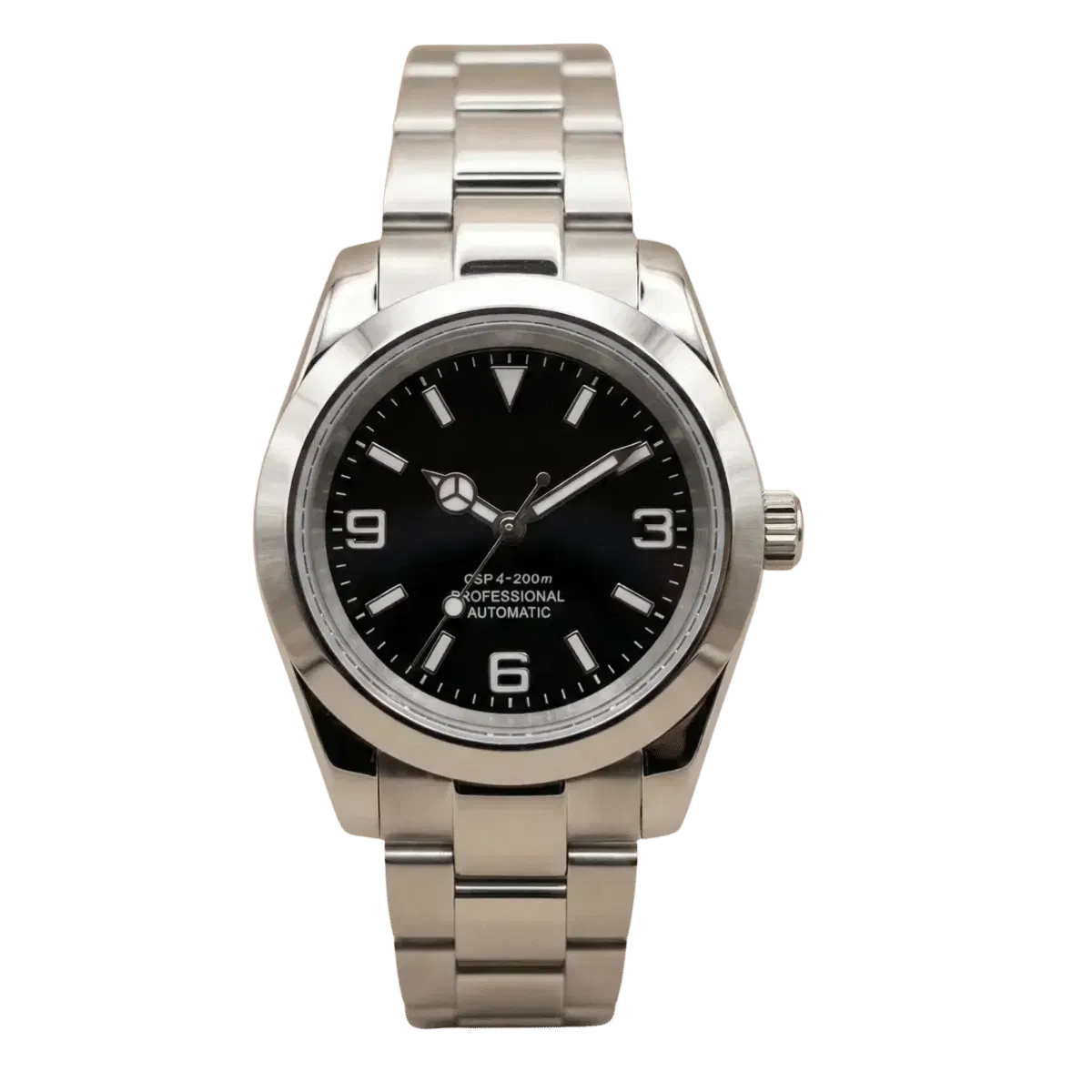 ExploMod Classic Black' Black Dial & Steel Case (Original Seiko Movement)