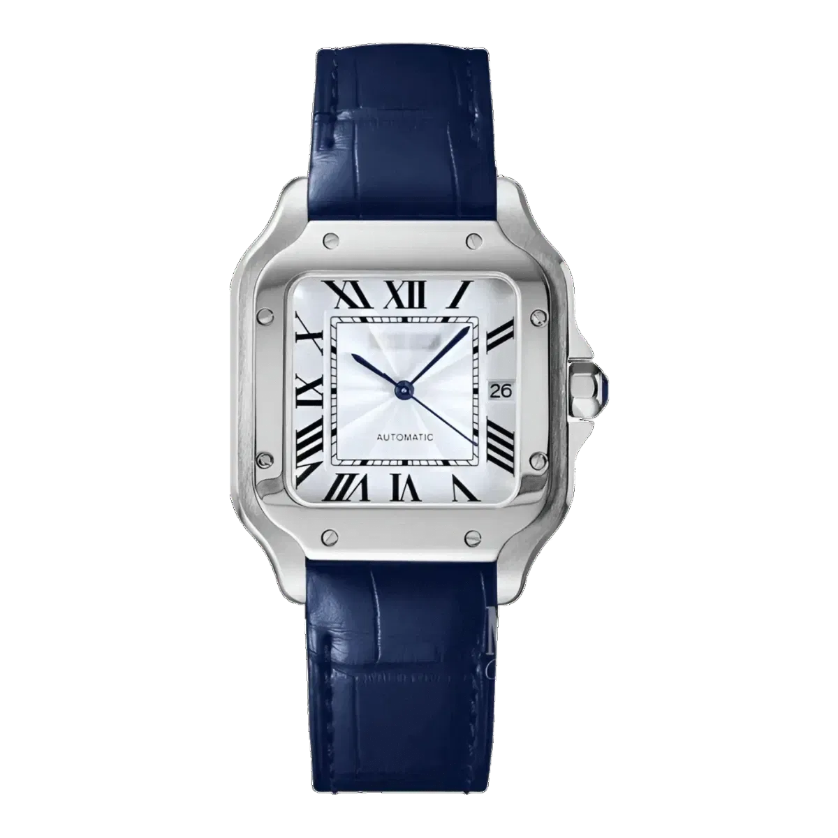 SantMod white blue leather (Original Seiko Movement)