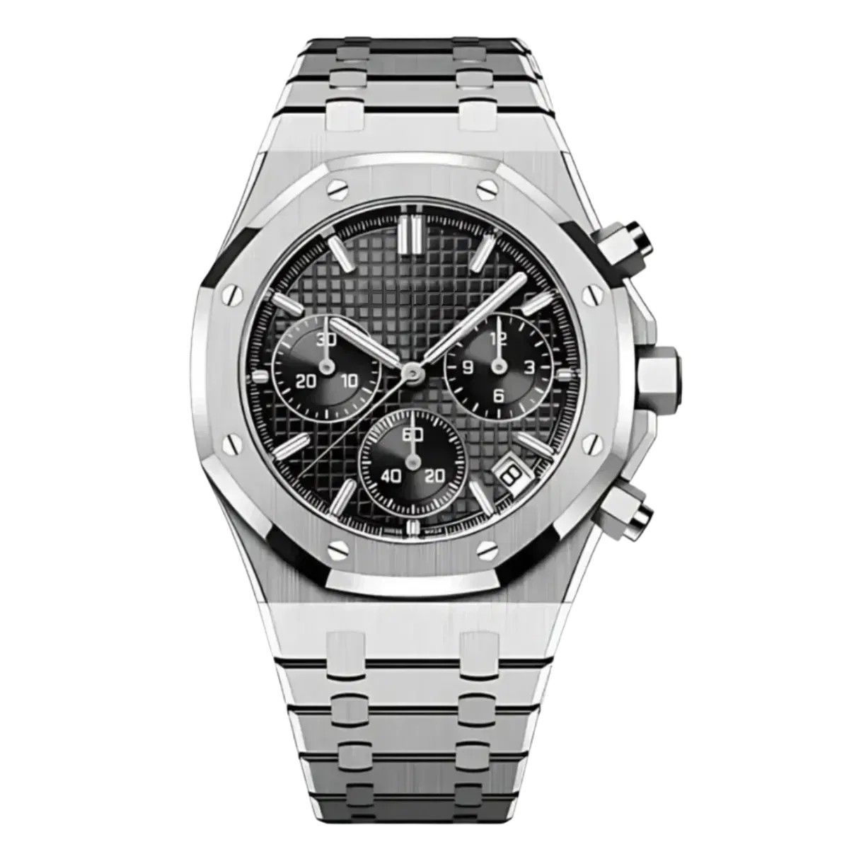 ModOak Chronograph Black (Original Seiko Movement)