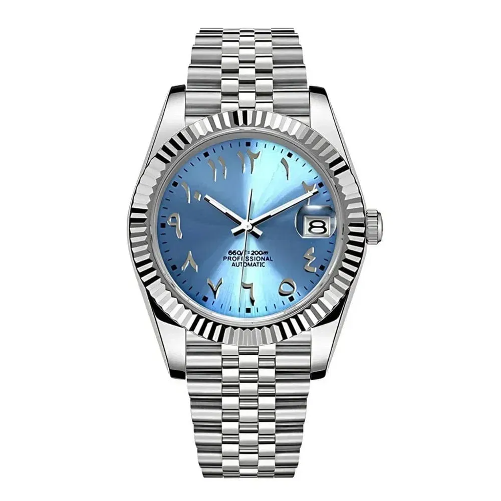 ModJust ice blue Arabic (Original Seiko Movement)