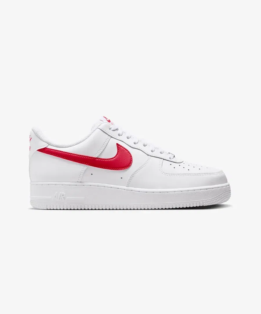 Nike Air Force 1 '07 'White University Red'