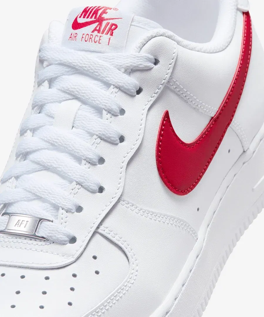 Nike Air Force 1 '07 'White University Red'