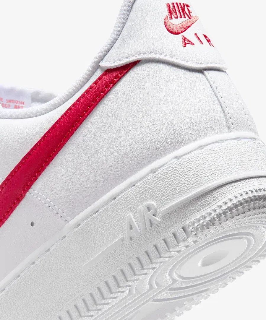 Nike Air Force 1 '07 'White University Red'