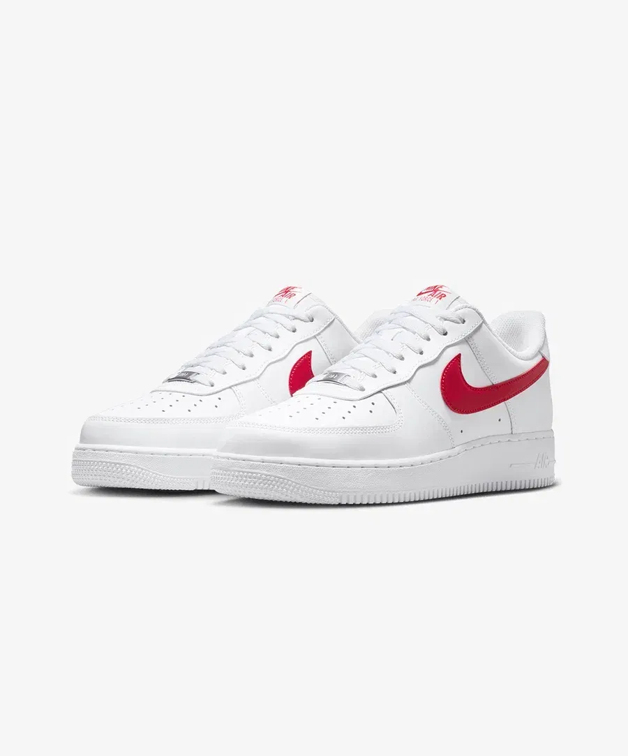 Nike Air Force 1 '07 'White University Red'
